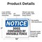 Signmission Dogs Contained By Invisible Fence, 10 in W x Rectangle, Aluminum OS-2PACK-NS-A-710-L-11438 - alternate 5